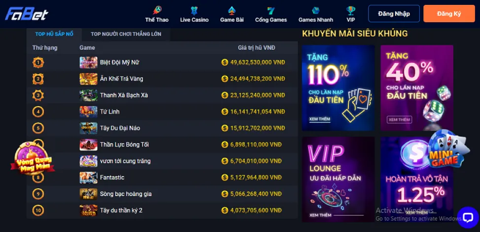 Ưu đãi đặc biệt cho VIP và sự kiện